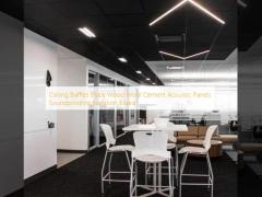 Ceiling Baffles Black Wood Wool Cement Acoustic Panels Soundproofing Isolation Board