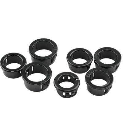 China Custom plastic snap bushing wire protection injection molding parts nylon bushing for cable nylon snap bushings for sale