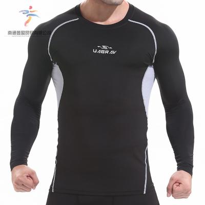 China New Design QUICK DRY Fitness Mesh Fabric Under Arm Men Long Sleeve T-Shirt for sale