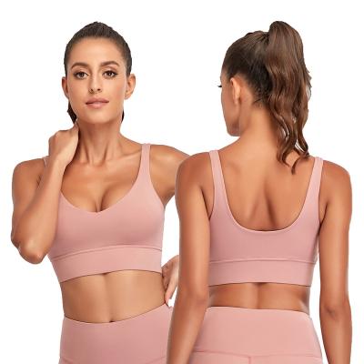 China Women Breathable Workout Yoga Gym Sports Bra Backless Yoga Sports Bra Comfortable Tops for sale