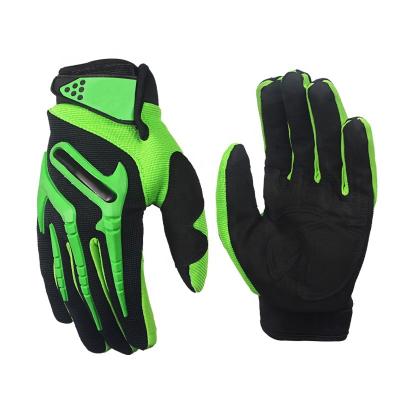 China New Design Full Finger Customized Logo Green Custom Motocross Gloves Full Finger Racing Gloves for sale