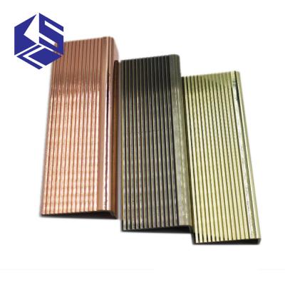 China Hotel appearance elegant stair parts brass anti-slip stair nosing for home decoration for sale