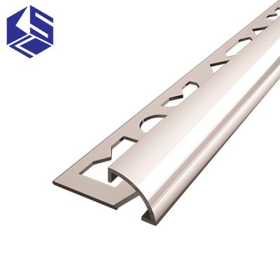 China Modern High Quality Aluminum Corner Round Ledge Strip Shape Stainless Steel Tile Trim for sale