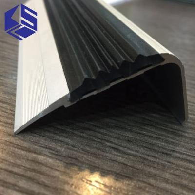 China KSL Traditional Aluminum Ceramic Tile Rubber Stair Nosing For Vinyl Flooring for sale