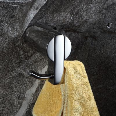 China Modern Wall Mounted Hotel Hardware 304 Stainless Steel Double Hook Towel Robe Towel Robe Hook Bathroom Accessory for sale