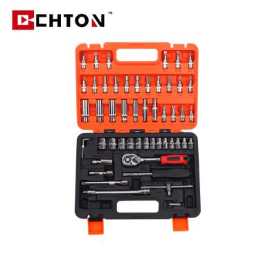 China Multifunctional Car Repair 53 Pcs CR-V Screwdriver Bit Wrench Socket Set Hardware Kit Tool Set Toolbox DIY Tools for sale