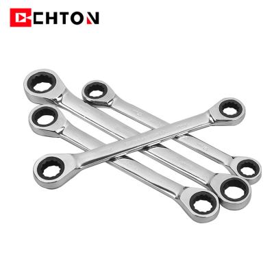 China High Quality Double Ring Fixed Ratchet Wrench Combination Wrench CR-V Universal Wrench for sale