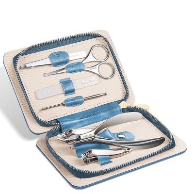 China Finger 7 PCS Nail Clippers Manicure Set Pedicure Sets Professional Stainless Steel Toenail Cutter Tools with Travel Case Kit for sale