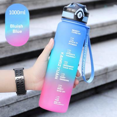 China Food Grade Sustainable Hot Tritan Plastic Cups Eco Friendly Sports Drink Cup Fitness Gradient Gym Cups for sale