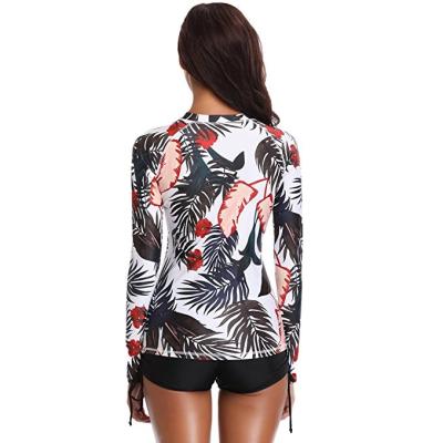 China Soft Anti Rash Guard UV Printing Fabric For Surf Ladies for sale