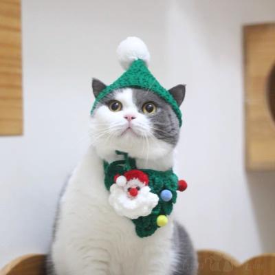 China Cotton Blend Christmas Cat Bucket Hat for sale