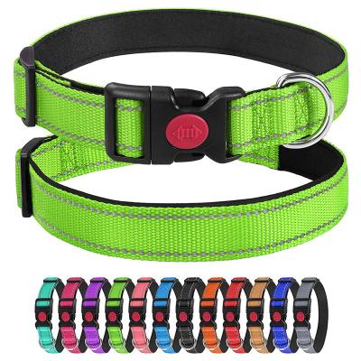 China Simple Padded Pet Forming Adjustable Collars For Large Dog Pet Fashion Pet Release Buckle Collars For Dog for sale