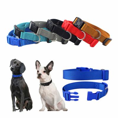 China New Brand Name Padded Strong Dog Printed Premium Dog Collar Adjustable 2021 Cotton Polyester Dog Neck Collar Buckles Suplies for sale