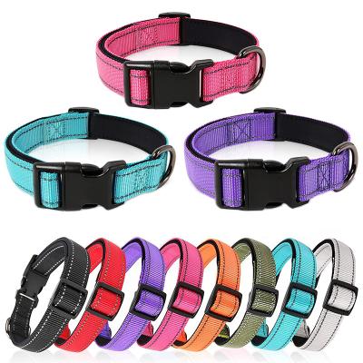 China Wholesale Padded Dog Pet Collar Reflective Collar Buckles Adjustable Eco Friendly Pet Colling Dot Pet Collar for sale