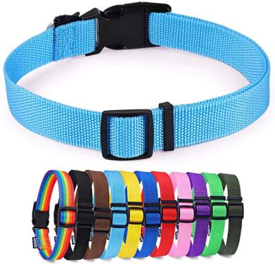 China Amazon Success Quick Release Padded Lockable Cute Blank Dog Collars Big Bulk2 Inch Adjustable Nylon Collar 2.5 Small Dog for sale