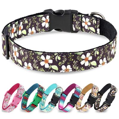 China Wholesale Padded Suplies Pets Locks Dog Collar Customizable Collars Buckle Adjustable Sublimation Dog And Cat Collars for sale