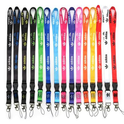 China Custom Polyester Multi Color Lanyard Keychain for sale