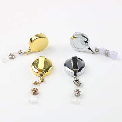 China Stainless Steel or Alloy Heavy Duty Stainless Steel Metal Retractable Badge Reel Holder for sale