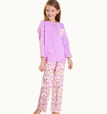 China Breathable Polyester Breathable Kids Pajamas Set Girl Kids Pajamas for sale