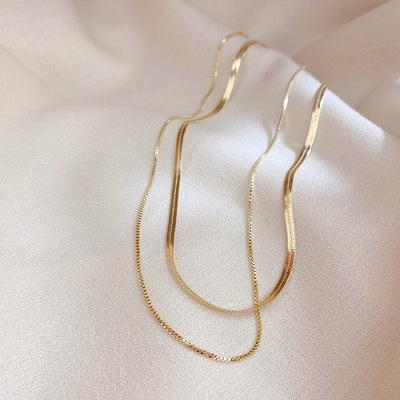 China 2021 Vintage Fashion Necklace Simple Women Clavicle Chain Chain For Lady for sale