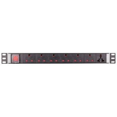 China Data center Gowone 6 UK Standard & 1 Universal Socket Basic Cabinet PDU for Data Center and Power Distribution Room for sale