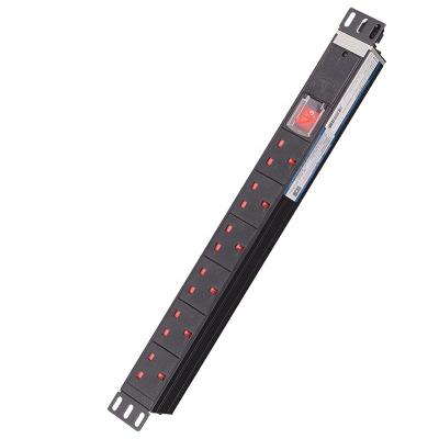 China Data center Gowone 6 Way UKplug StyleSockets Basic 19 inch Cabinet PDU for Power Distribution Room for sale