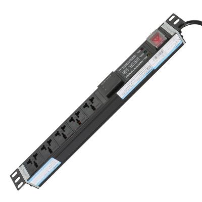 China High Quality Data Center 3 Lamps Step Up Protector Ampere-Voltage Meter 5 Outlets Universal PDU for sale