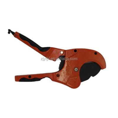 China Latest Design Industrial Grade 64 Mm Orange And Black L Pipe Vinyl Hose Cutter Quick Scissors for sale