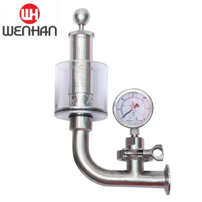 China General Triple Clamp Valve Health Level Exhaust Valve Beer Can Pressure Reducing Device for sale