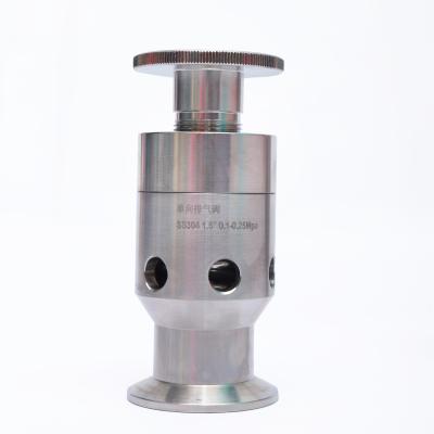 China Factory Supplier SUS304 General Adjustable Fermenter Stainless Steel Pressure Valve for sale