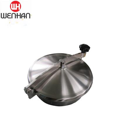 China Round door manhole 304 316 water tank stainless steel sanitary manway with sight glass optional cover for sale