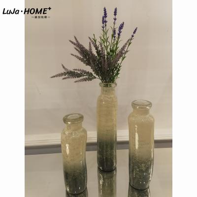 China Art Deco Wholesale Custom Hand Made Home Decoration Glass Vase Luxury Bottle Elegant Large High Quality Creative Modern Flower Glass Vase for sale