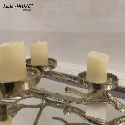 China Luxury European Style Tree Candle Holder Room Decor Metal Candle Holder Centerpiece New Design Home Decoration For Wedding for sale