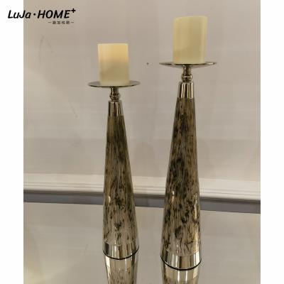 China New Product Home Decoration Metal Tall Candle Holder Pillar Candle Holder Luxury Decoration Aluminum Stand for sale