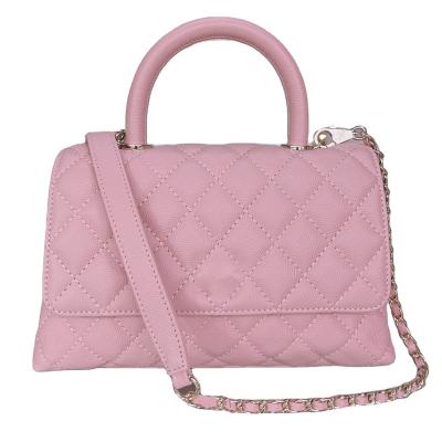 China New Fashion Designer Women's Bag Handbag Cross - Body Bag Pink Python Leather Fashion Bag for sale