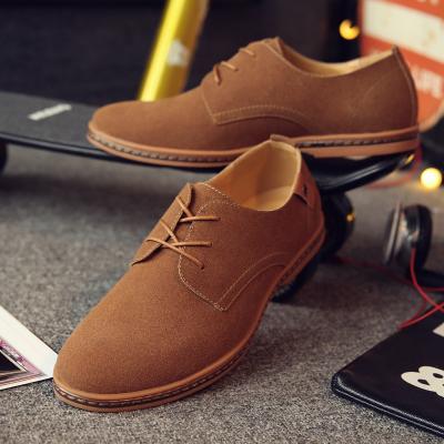 China British tendon leather upper bottom beef suede deodorization new men's flat unique casual shoes for sale