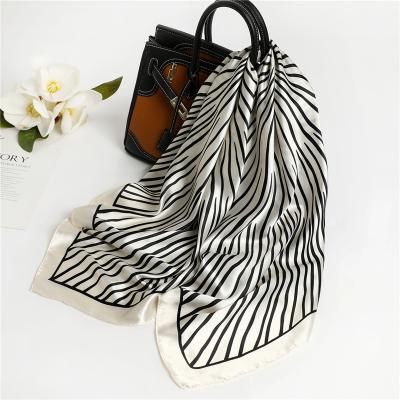 China Adjust new square new 2021 hot contracted silk scarves feel decoration scarf hair in spring and summer for sale