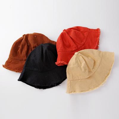 China Wholesale Character Lovely Children's Fisherman Hat Sunshade Cotton Tassel Children Beach Sun Visor Children Outdoor Bucket Hats for sale