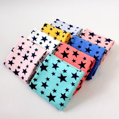 China Baby hot five-pointed five-pointed parent-child collar printing star cotton leisure hot selling children's scarfPure labeling scarf for sale