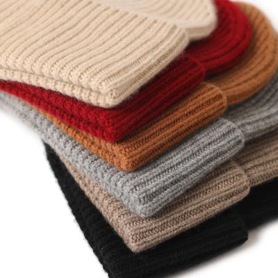 China New Arrival COMMON Factory Wholesale Mens 100% Cashmere Knitted Beanie for sale