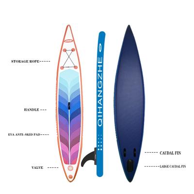 China Fly Board Water Sport Customized Outdoor Water Sports Purple Blue Plastic PVC Sip Paddle Surf Longboard Custom Surfboard for sale