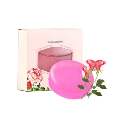 China Basic Cleansing Allcare Customized Logo 100g Rose Tender Skin Clean Up Light Makeup Essential Oil Soap for sale