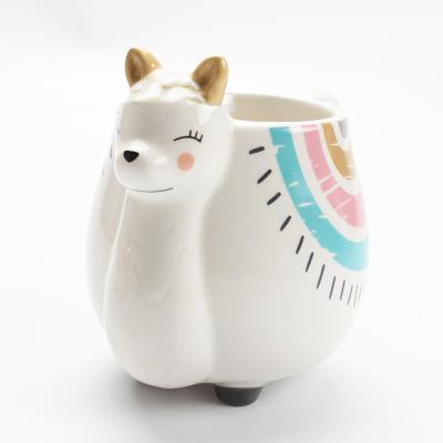 China 200ML Unicorn Ceramic Coffee Milk Mug Cup Cute Viable Hot Selling Hand Painted Wholesale for sale