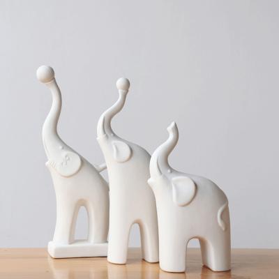 China European Creative Ceramic Animal Elephant Living Room Modern Craft Home Decoration for sale