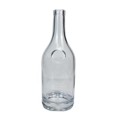 China Modern Custom Glass Brandy Bottle Transparent Durable Latest Wholesale Crystal Material for sale