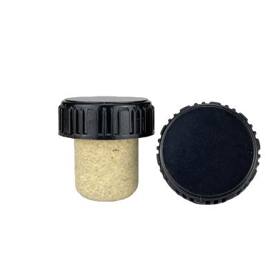 China Cheap Elastomer Factory Price Customized Wine Stoppers Synthetic T Shape Cork Stopper Black for sale