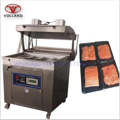 China Food Fish Shrimp Meat Vacuum Skin Packer / Vacuum Skin Packaging Machine For Salmon for sale