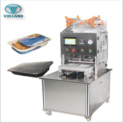 China Food Modified Atmosphere Packing Machine/MAP Bowl Plastic Sealer/Vacuum Tray Sealing Machine For Meat Seafood for sale