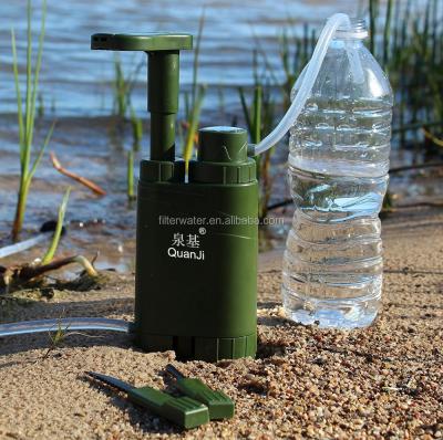 China Multifunctio Soldier Portable Water Filter Purifier Mini Outdoor Hiking Camping Survival Emergency for sale