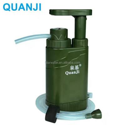 China Tear QUANJI Camping Boosting Portable Outdoor Water Filter Pump, Ceramic Water Filter Straw For Outdoor for sale